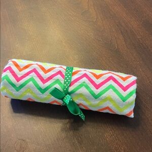 Colorful Chevron Patterned pencil carrier